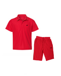 Youth Red Fleece Shorts