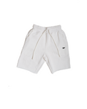 Youth White Fleece Shorts