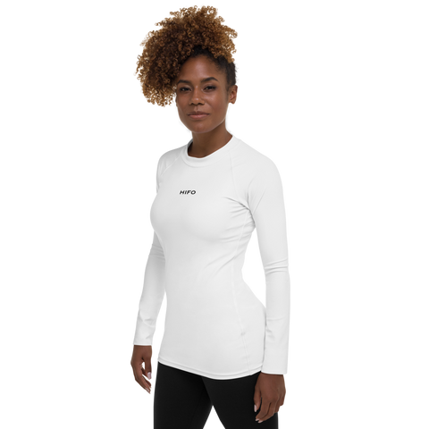 Women's White Compression Long Sleeve