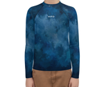 Youth Watercolor Blue Compression Long Sleeve